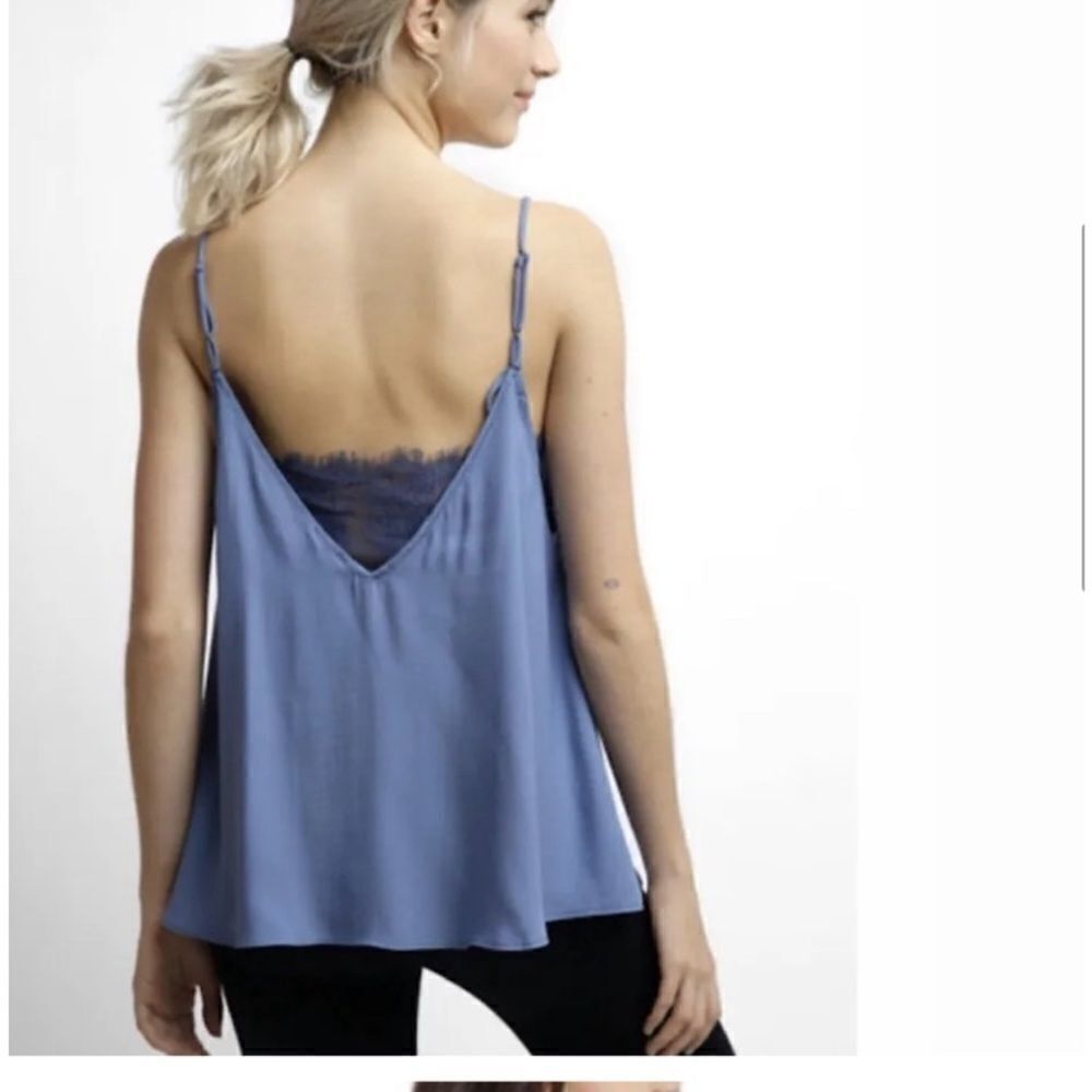 New Intimately Free People Sky Blue Lace Inset Camisole Tank Top Women’s S